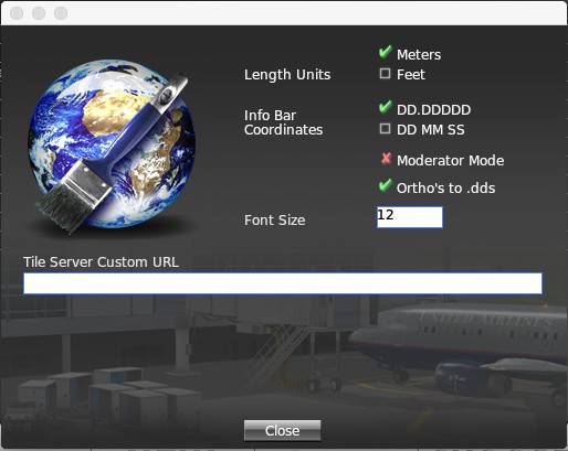preferences window